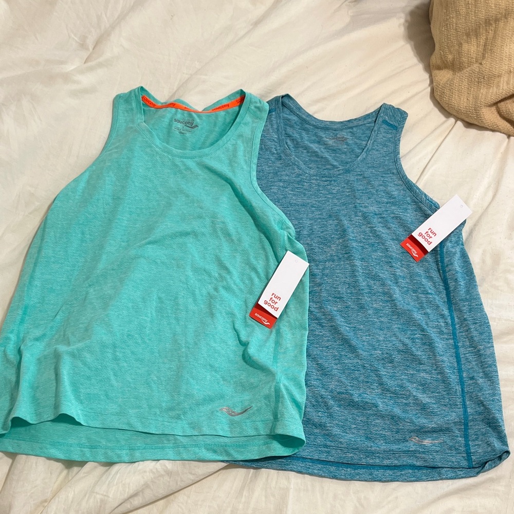 Saucony Women's Teal and Blue Tank Tops Bundle